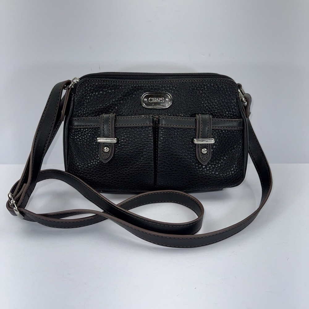 CHAPS Black Cross Body, Shoulder Bag Purse Handbag Adjustable Strap